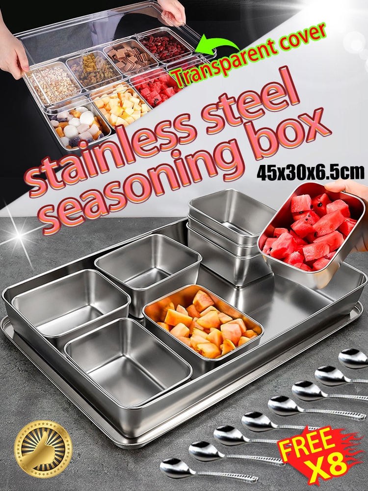 Stainless steel sauce container seasoning container box spice container ...
