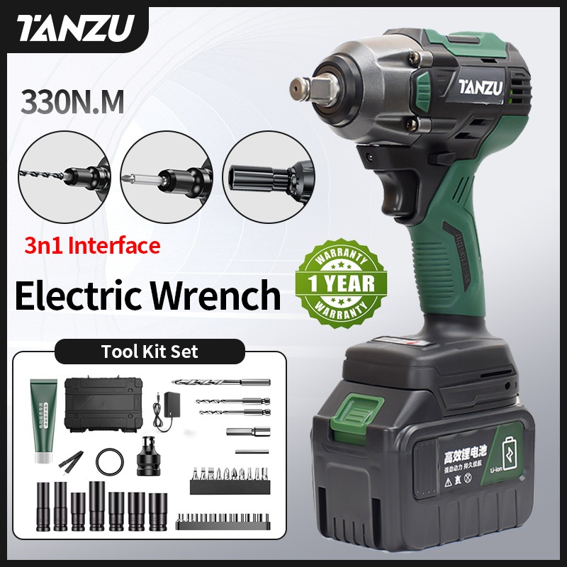 TANZU 21V 330N.M 3 in 1 Brushless Impact Wrench Screwdriver Drill ...