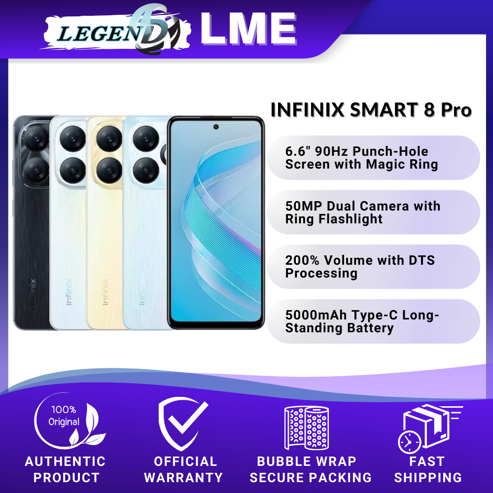 Infinix Smart 8 Pro 8gbram128gb Rom Original Smartphone Infinix