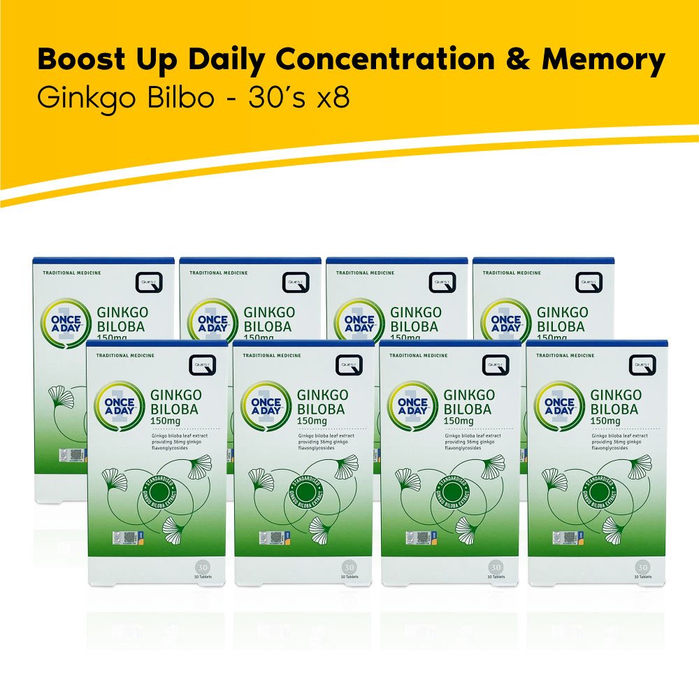 QUEST Ginkgo Biloba 150mg Extract Improve Blood Flow Increase Focus