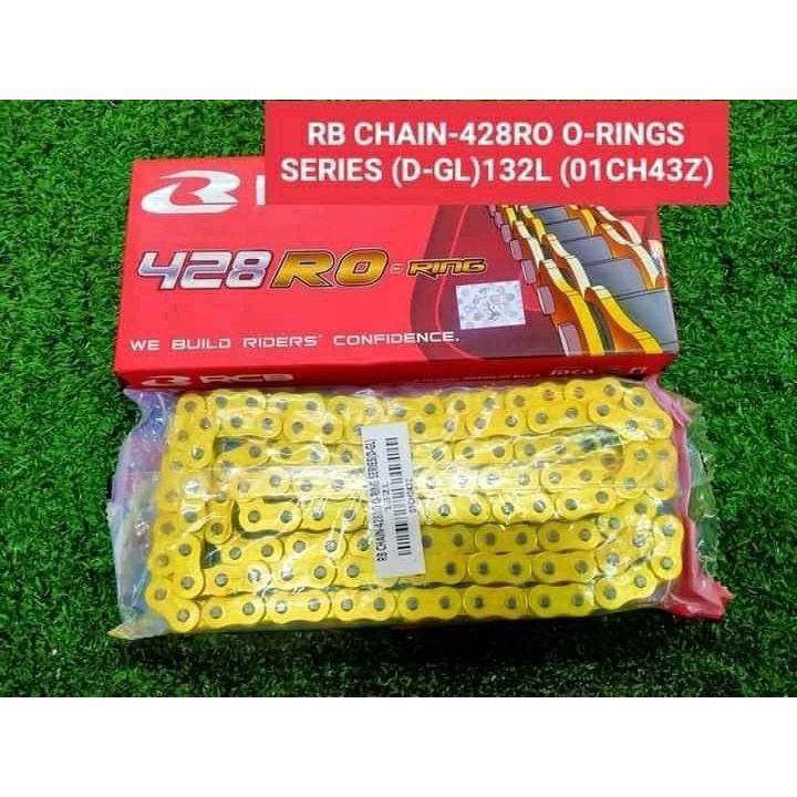 RCB 428H 428 RO - RING CHAIN / O-RING SPROCKET CHAIN 124L / 132L * GOLD ...