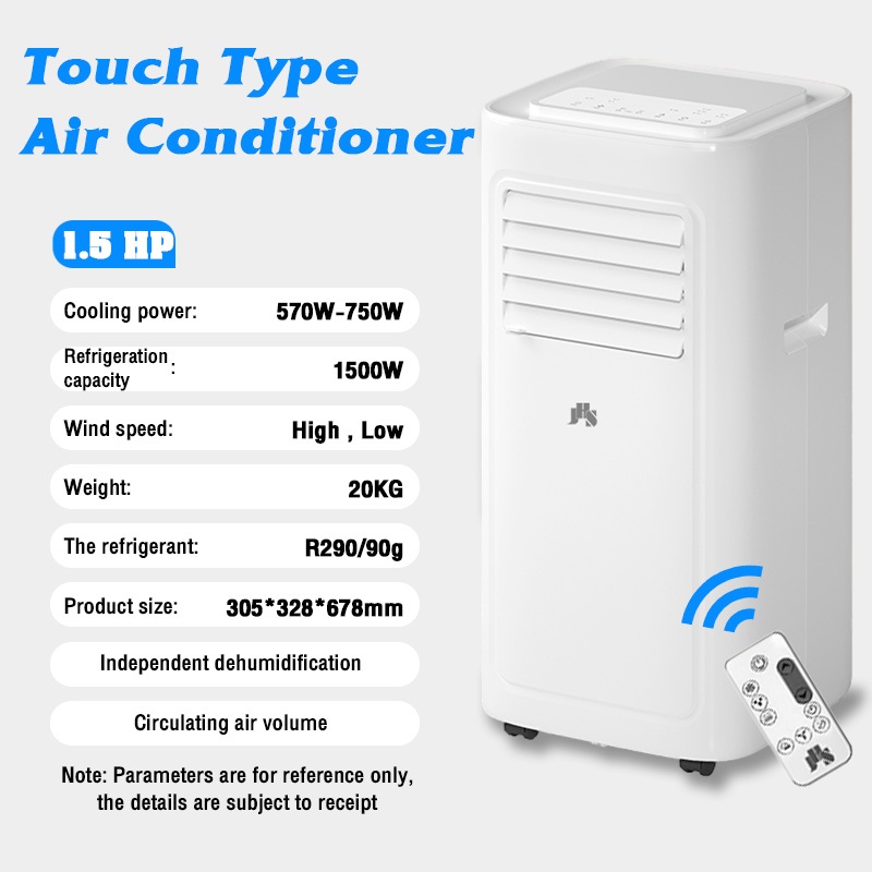 Portable Air Conditioner 1.5Hp/R290 Portable Aircond Touch screen Penghawa Dingin Mudah Alih Dehumidifier Air Cond冷气机