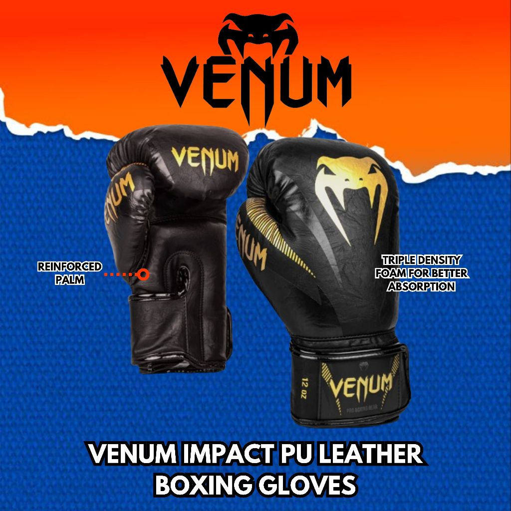 Venum Impact Boxing Gloves Muay Thai MMA Fighting Punching Sparring ...