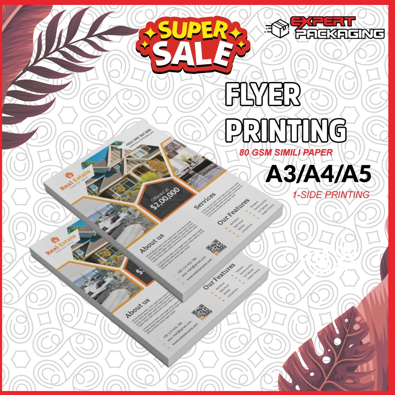 [FAST PRINT] A3 FLYERS / BROCHURE / LEAFLET / FLYER PRINTING ART PAPER ...