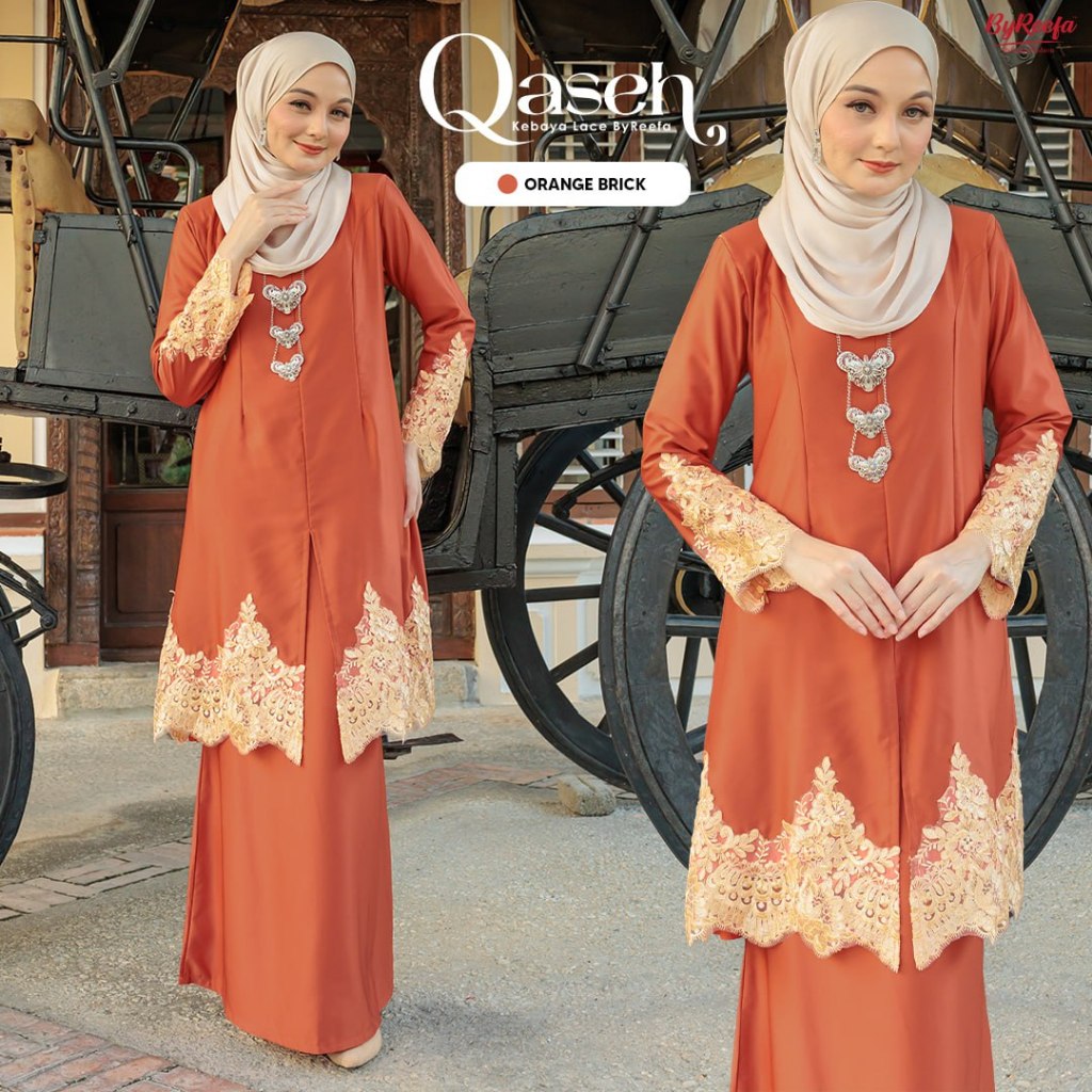 [Raya 2024] Kebaya Lace QASEH ByReefa Collection | Material Pearl Skin ...