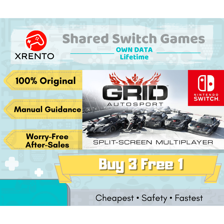 ⚡Buy 3 Free 1⚡Nintendo Switch Games Digital Download GRID Autosport Split  screen Multiplayer Own Data Eshop | Shopee Malaysia