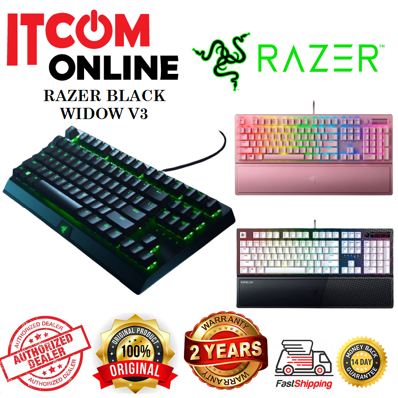 RAZER BLACK WIDOW V3 TKL GAMING USB WIRED KEYBOARD (ROBLOX & POKEMON ...