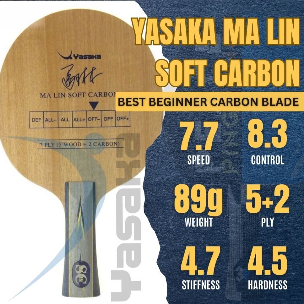 YASAKA MA LIN SOFT CARBON Table Tennis Blade | Kayu Ping Pong YASAKA MA ...