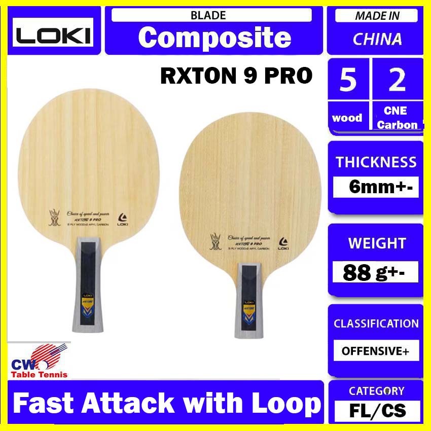 LOKI RXTON 9 Pro CNF Carbon Table Tennis Blade Offensive Advanced ...