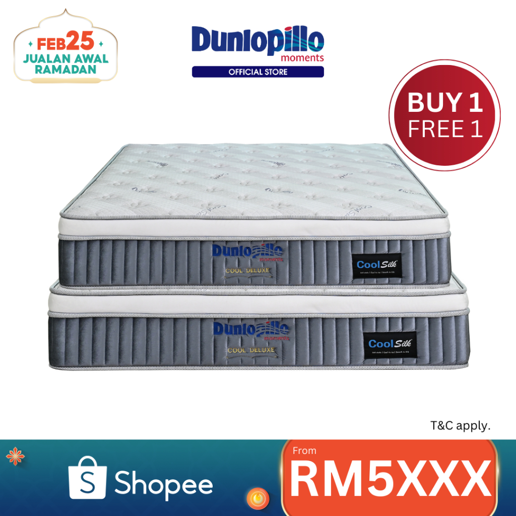 [B1F1] Dunlopillo CoolSilk Cool Deluxe Mattress PREORDER Shopee