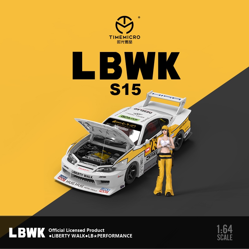 Time Micro 1/64 scale diecast // LBWK Nissan Silvia S15 Flash #23 [open ...