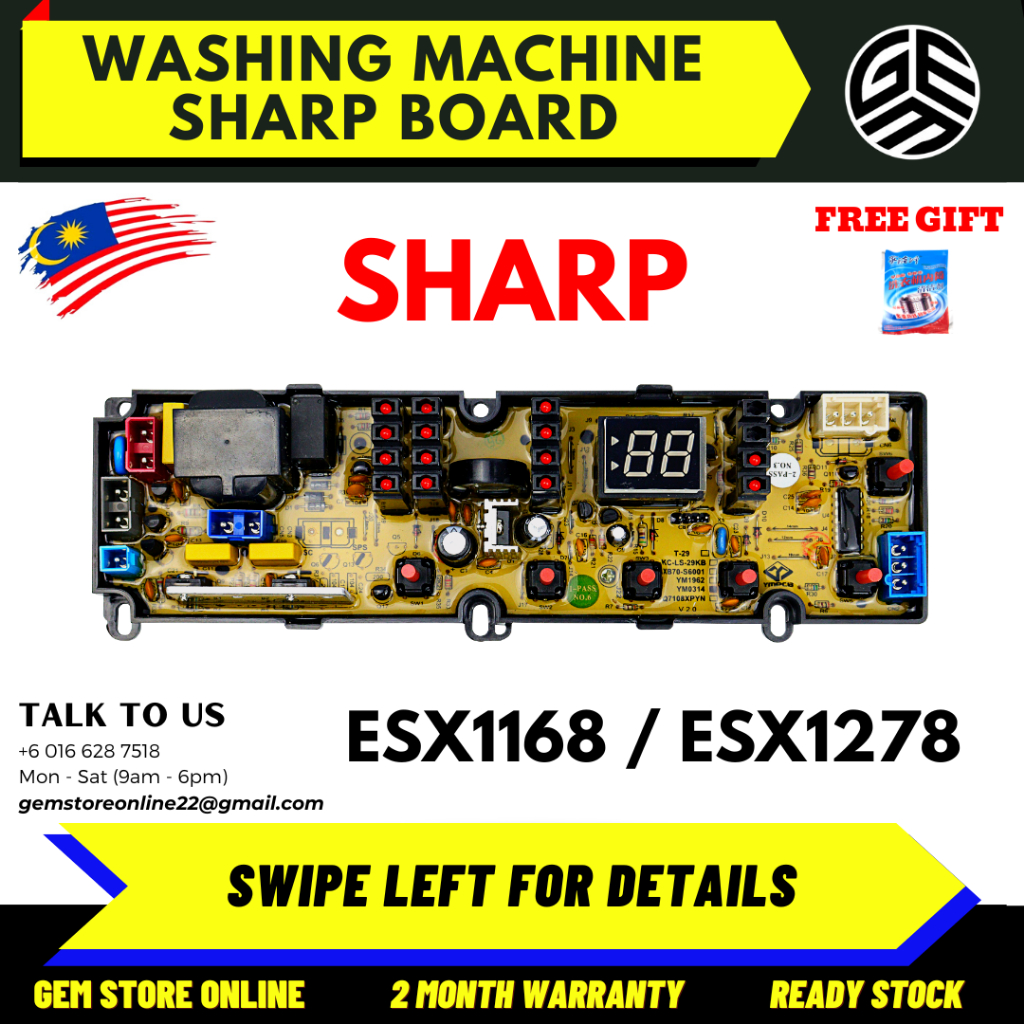 ESX1168 ESX1278 SHARP Washing Machine PCB Board Board Mesin