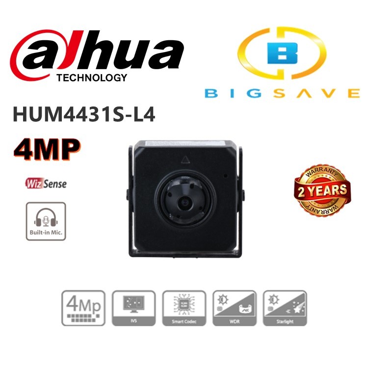 DAHUA 4MP HUM4431S-L4 FIXED-FOCAL PINHOLE NETWORK CAMERA | Shopee Malaysia