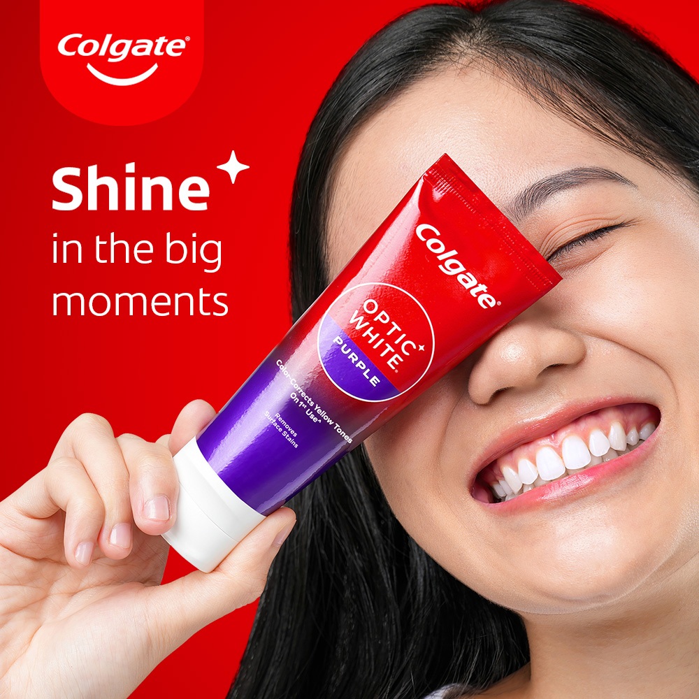 [Bundle of 2] Colgate Optic White Purple Toothpaste 100g | Shopee Malaysia