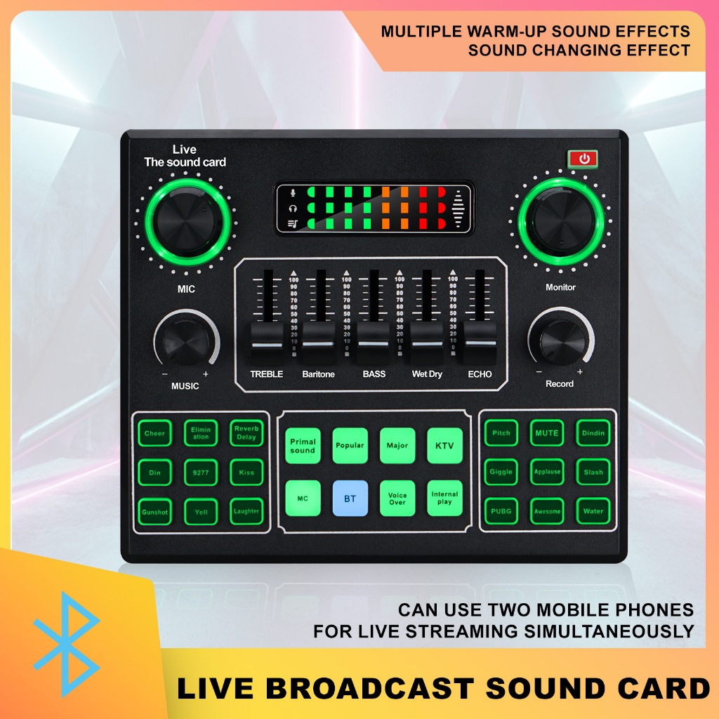 V9 Sound Card Audio Set Interface External Usb Webcast Studio Live ...