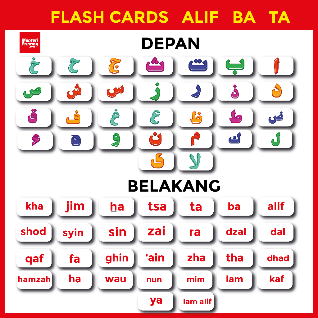 FC010_Alif Ba Ta Flash Card for Baby Belajar Jawi Cara Mudah Jawi ...
