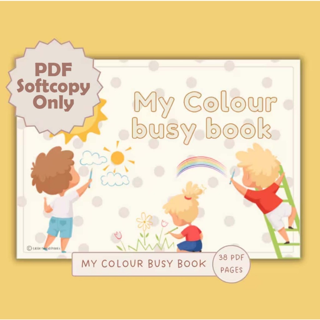PDF] Colour Busy Quiet Book Learning Kids Printable Montessori Toddler ...