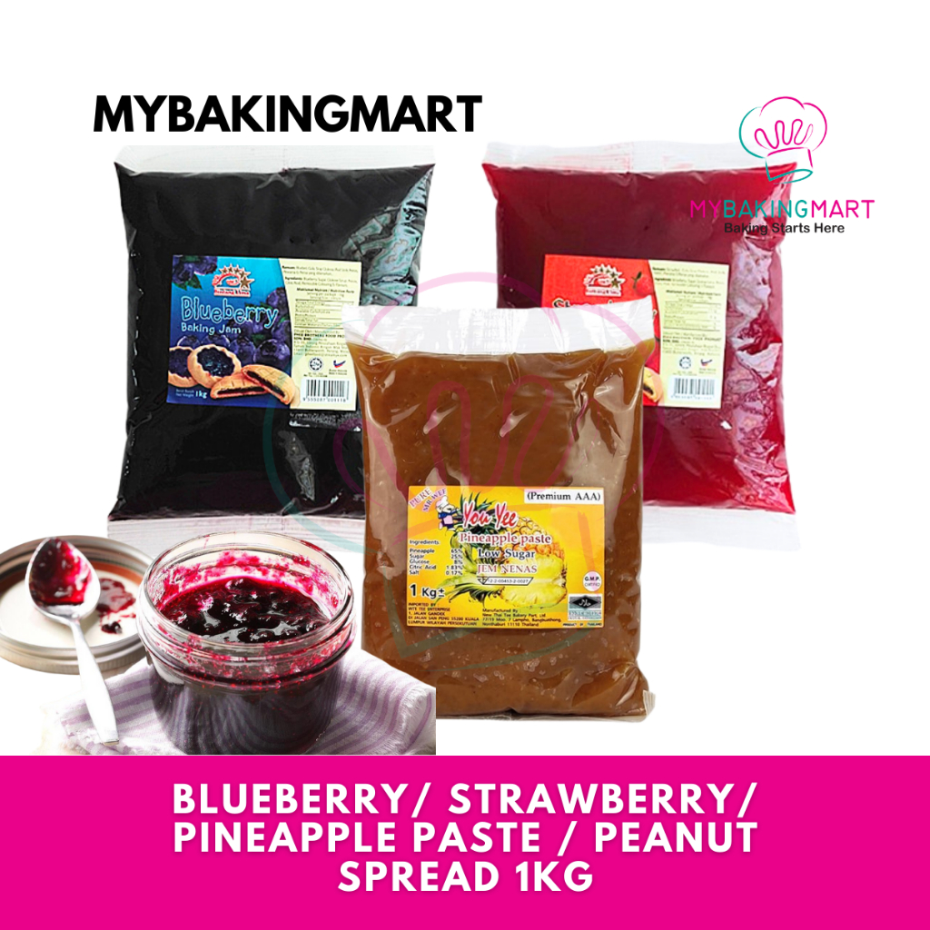Pineapple YouYee / Strawberry / Blueberry Paste / Peanut Spread 1kg