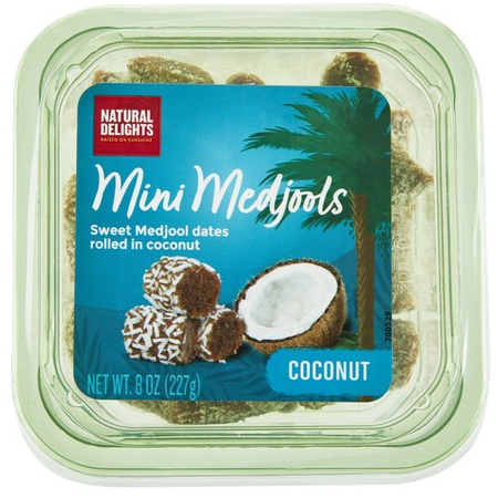 Natural Delights Sweet Mini Medjool Dates Rolled in Coconut, 227g ...