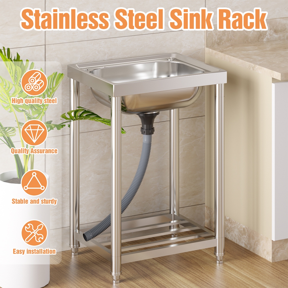 50cmSinki Dapur Kitchen Sink With Stand Singki Dapur Wash Basin Sinki ...