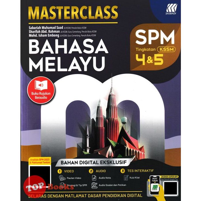 [topbooks Sasbadi] Masterclass Spm Bahasa Melayu Tingkatan 4 And 5 Kssm