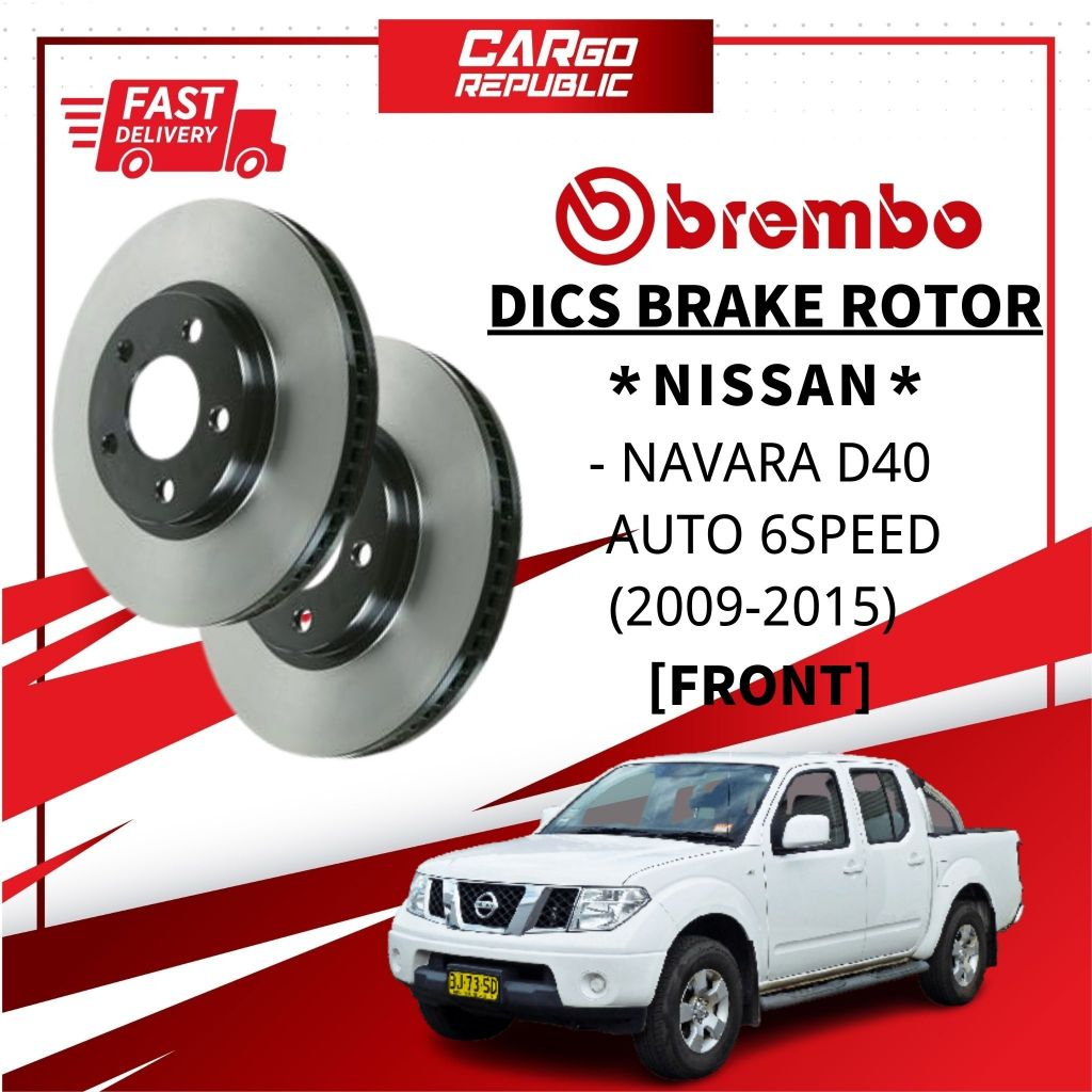 Brembo Rotor Nissan Navara D40 Auto 6Speed (2009-2015) Front (Depan ...