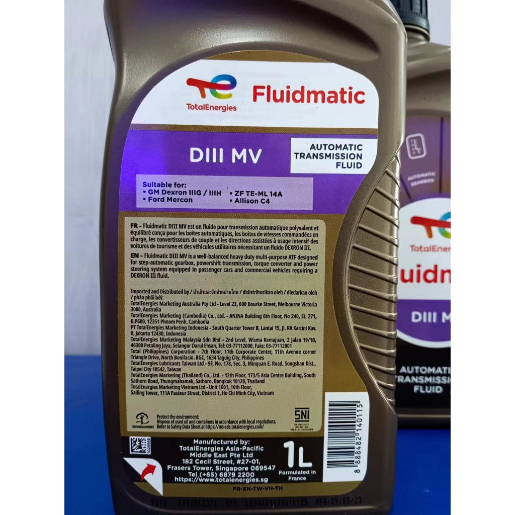 (100% original) Total Energies Ori Semi-Synthetic ATF Gearbox Oil (AL4 ...