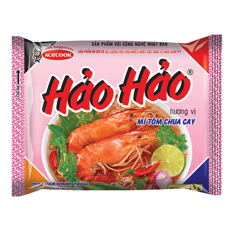 【vietnam】1 Pack Hao Hao Mi Tom Chua Cay Hot Sour Shrimp Flavour