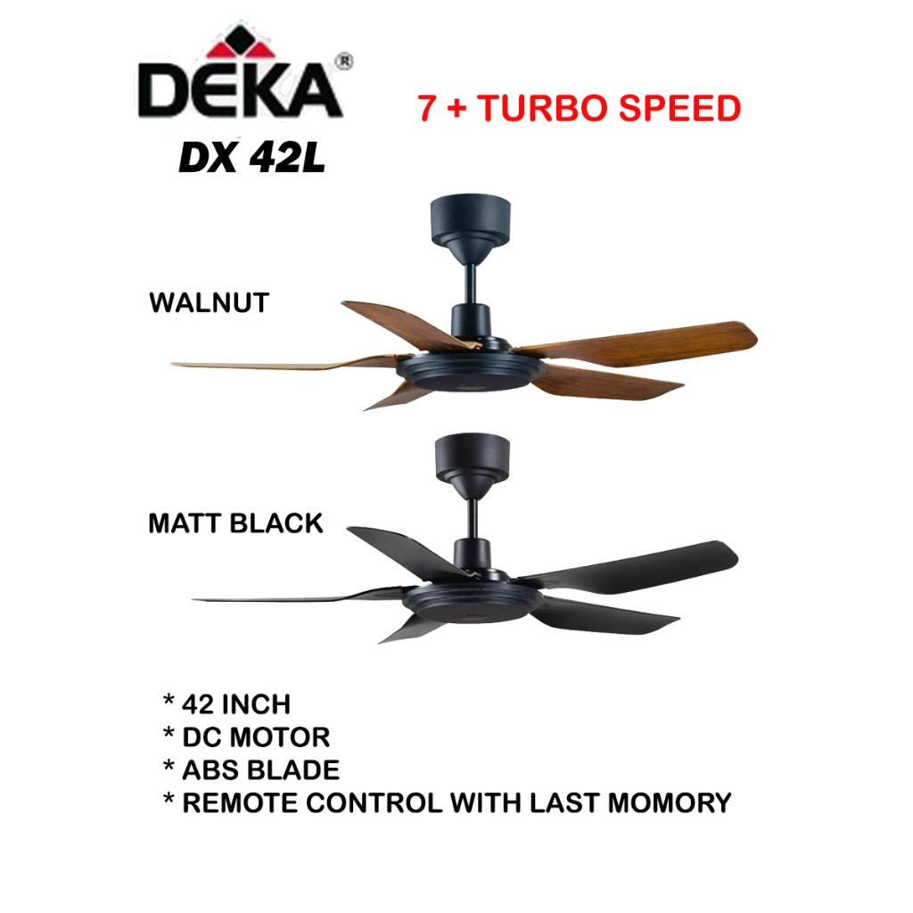 DEKA (New2023) DX 42” DC motor Remote fan 8 Speed Turbo Ceiling Fan