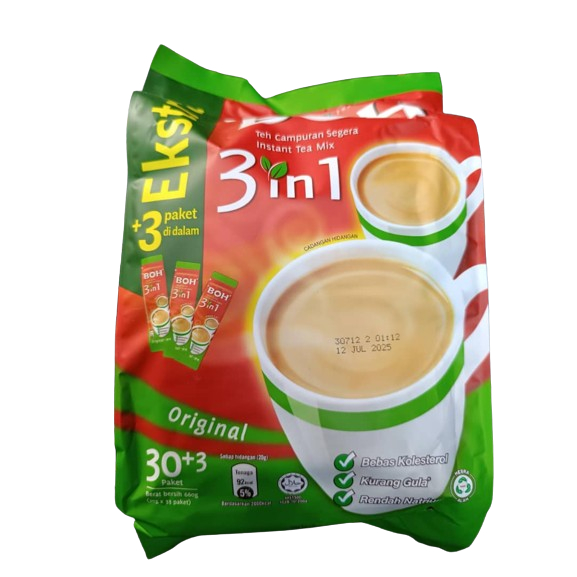 BOH Instant Tea Mix 3 in 1 20g x 30 Stick Packs Original | Shopee Malaysia
