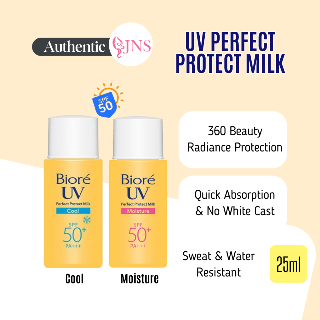 Biore UV Sunscreen Perfect Milk Moisture/ Perfect Protect Milk Cool ...