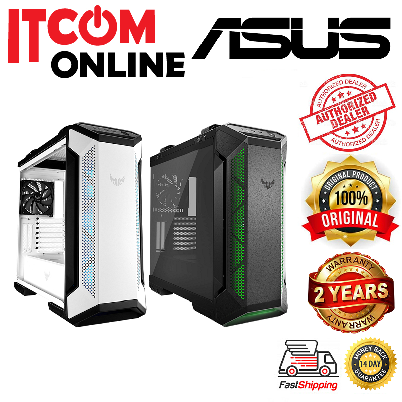 ASUS TUF GAMING GT501 ATX CASING WITH 4 FAN BLACK / WHITE | Shopee Malaysia