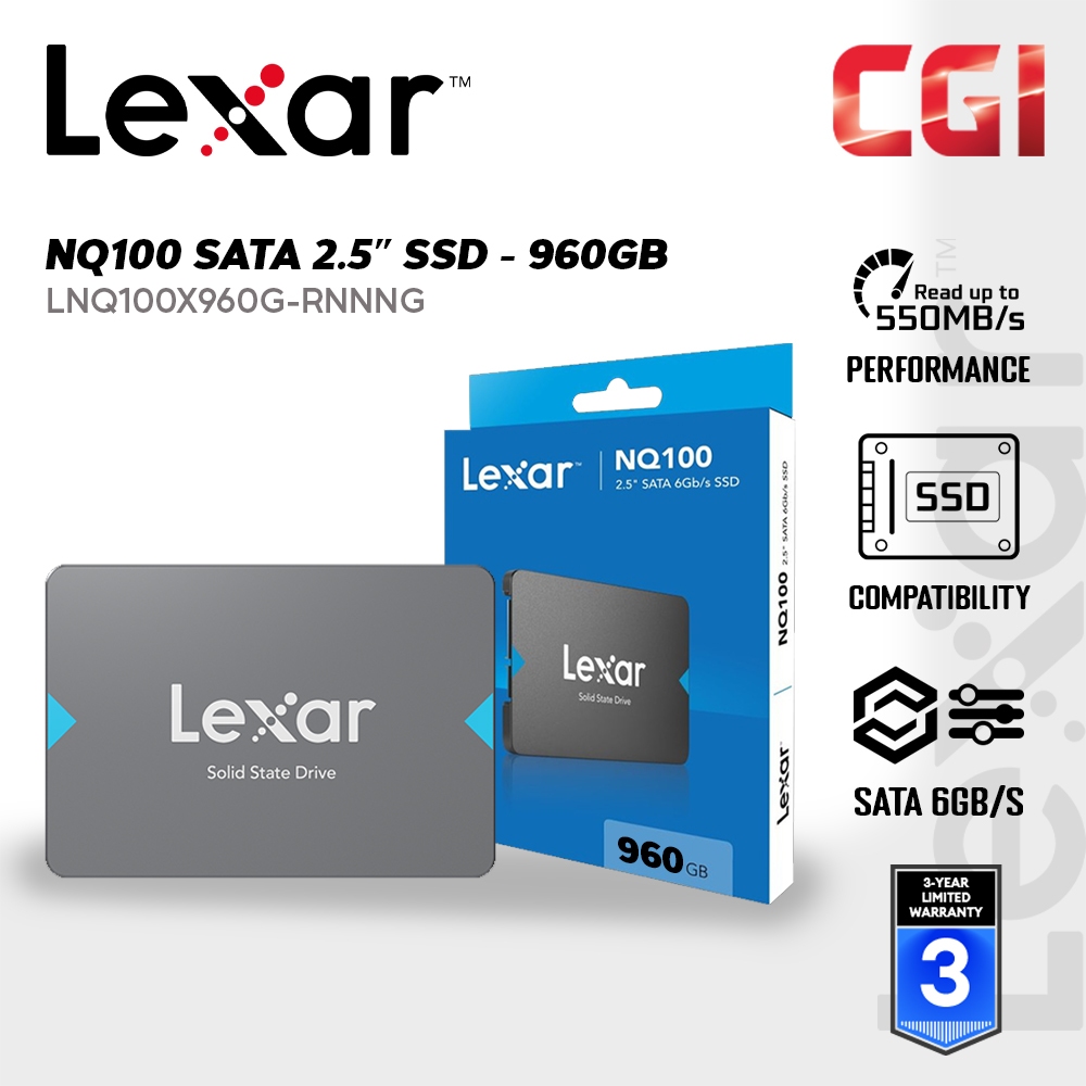 Ổ Cứng SSD Lexar NQ100 256GB Sata III 2.5inch - Hàng Chính Hãng Viết Sơn Phân Phối I.995693118