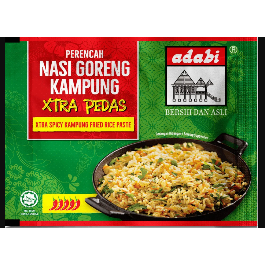 Adabi Perencah Nasi Goreng Kampung Xtra Pedas Xtra Spicy Kampung Fried