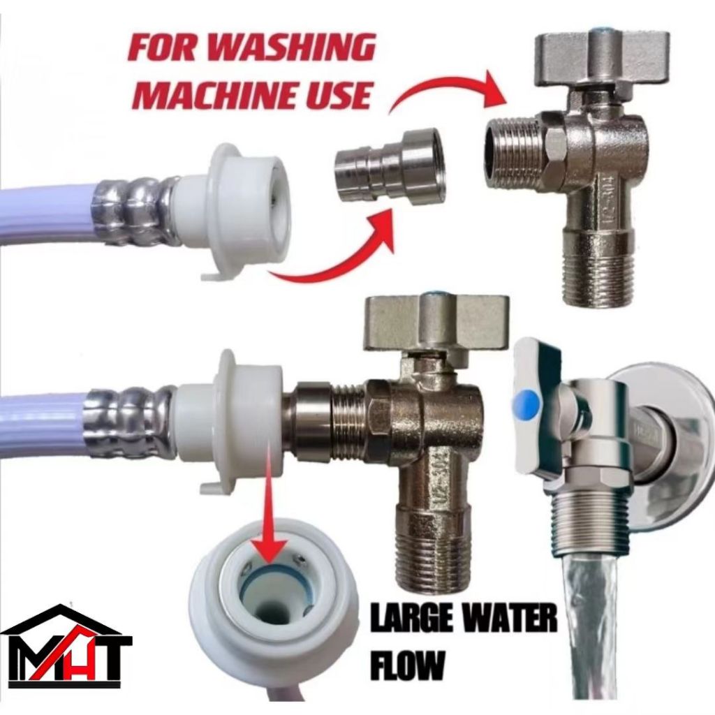 304 Stainless Steel Large Flow Angle Valve Ball Valve Core 1/2 ...