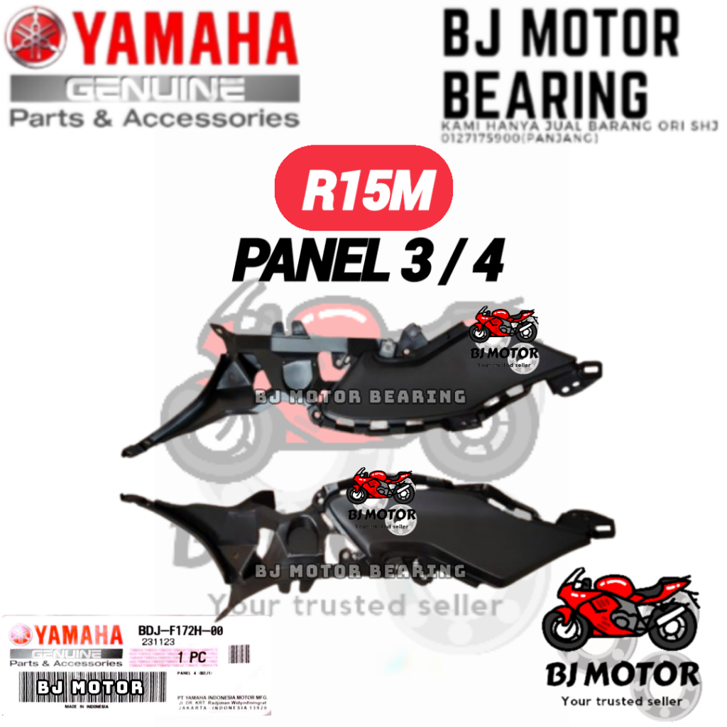 R15M PANEL 3 4 R15M INNER COVER R15 V4 HITAM COVER 100% ORIGINAL YAMAHA ...