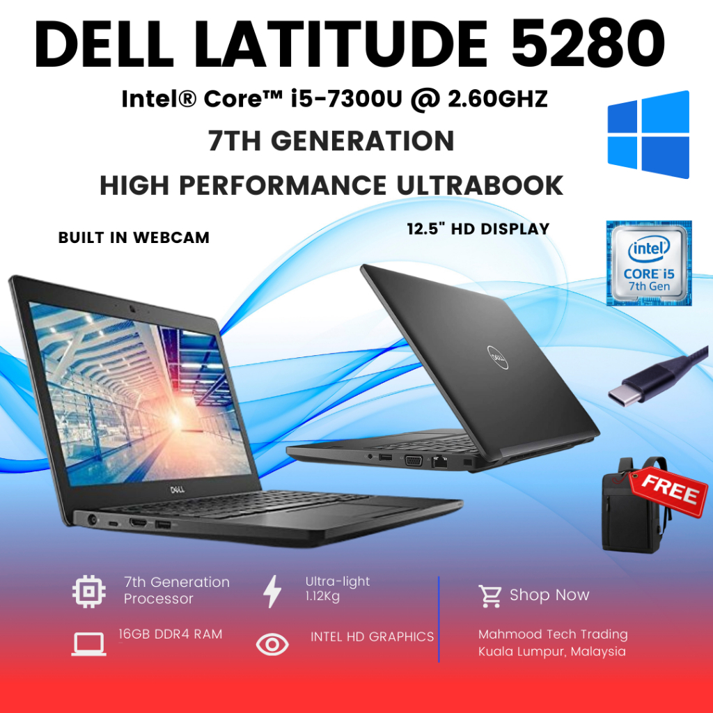 FREE GIFT 🎁 Dell Latitude 5500,5400, 5300, 5200, 5490, 5480, Core i7, Core  i5, 6th-11Generation 32GB Ram, 512GB M.2 SSD | Shopee Malaysia