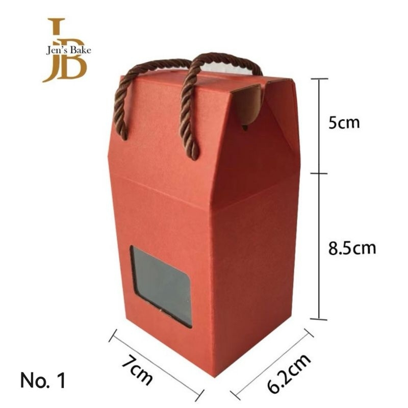 Ready Stock 】 No. 1 Red/Brown Colour Corrugated Thick Paper Gift Box (7 ...