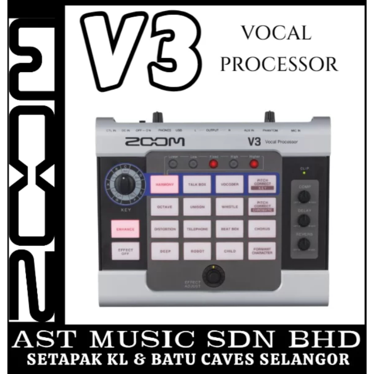 Zoom V3 MultiEffects Vocal Processor Shopee Malaysia