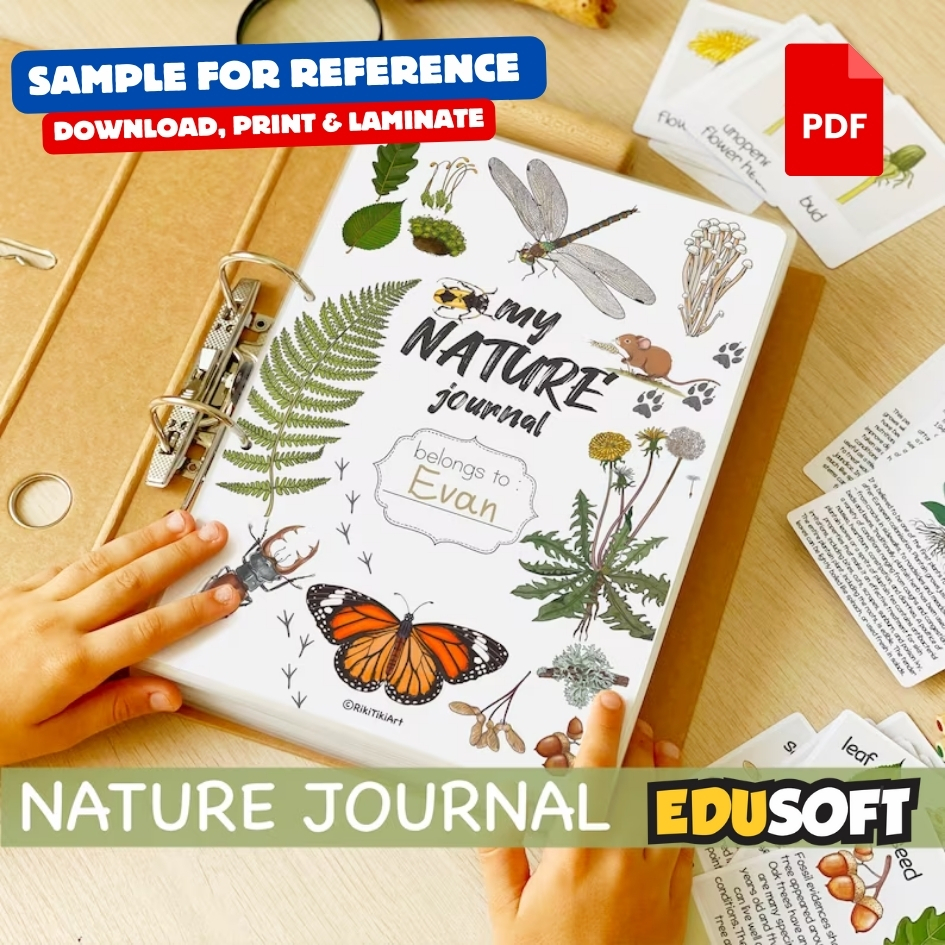 [ Soft Copy/ PDF ] Printable Nature Journal | Homeschool Learning ...