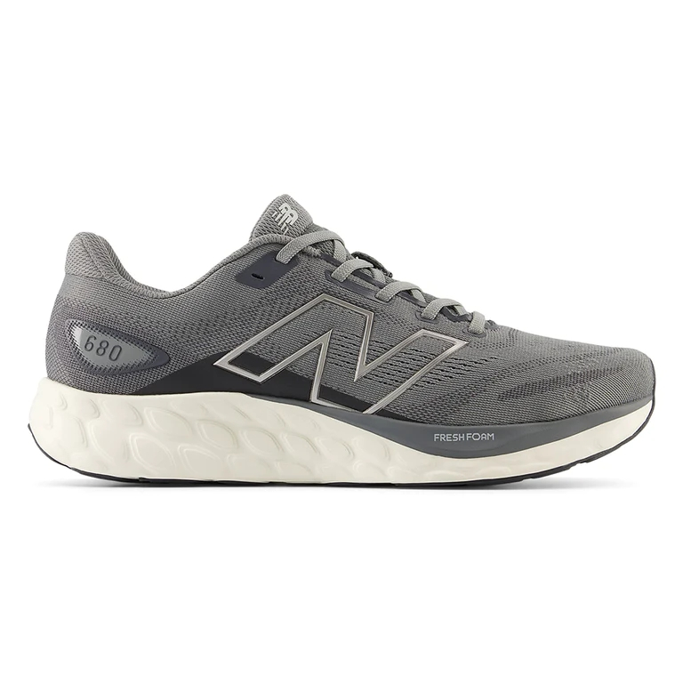 New Balance Fresh Foam 680 V8 Wide (2E) | Men's | Grey / Sea Salt ...