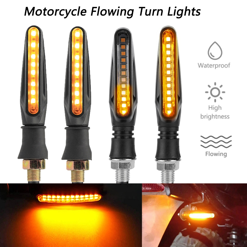4Pcs LED Motorcycle Flowing Turn Signal Lamp Universal Motorcycle ...
