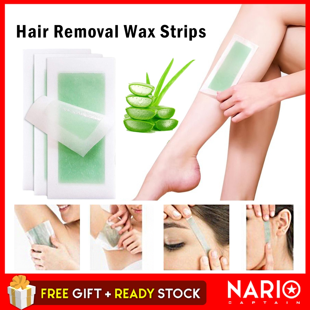 NARIO Hair Removal Wax Strips Lady Body Hair Removal Leg Armpit Hand Pubic Pembuang Rambut Misai