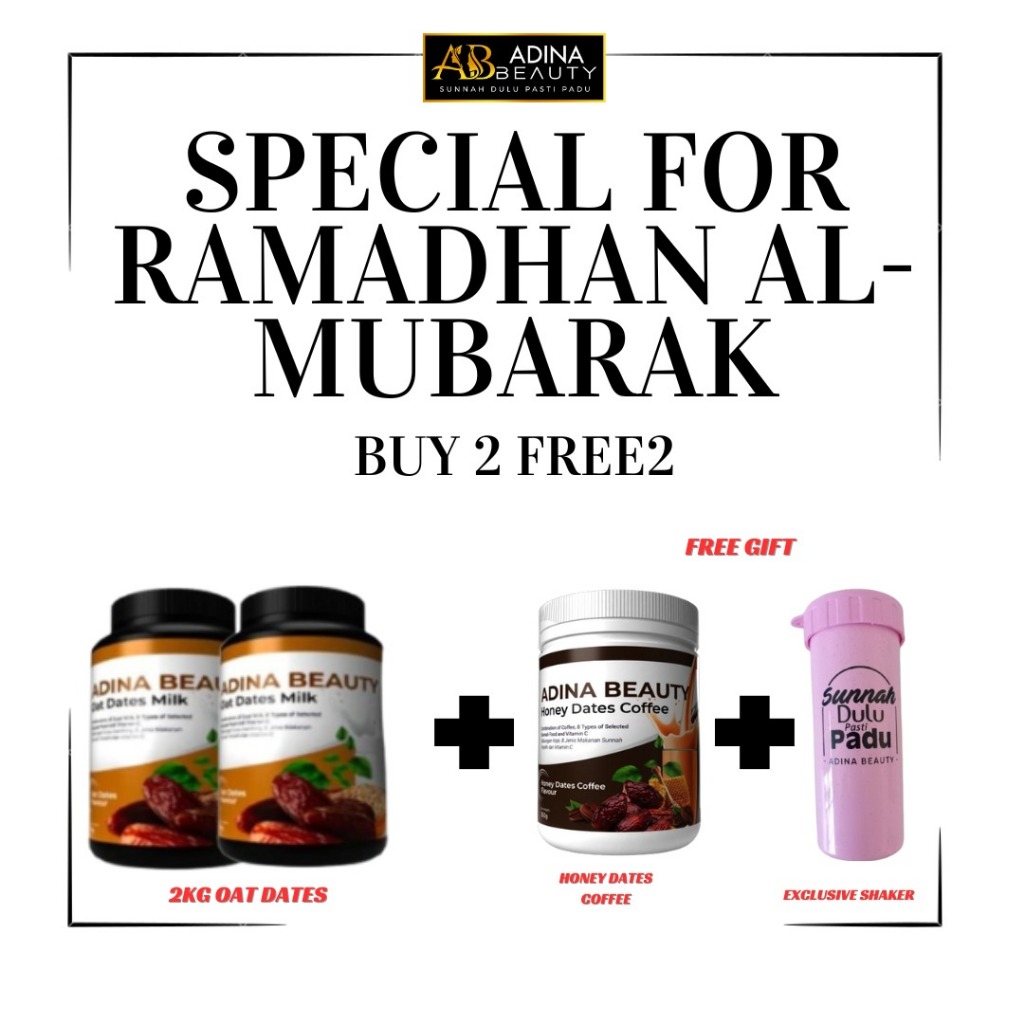 𝘼𝙙𝙞𝙣𝙖 𝘽𝙚𝙖𝙪𝙩𝙮 HQ Susu Kurma Oat Premix Meal Replacement Untuk Kesihatan