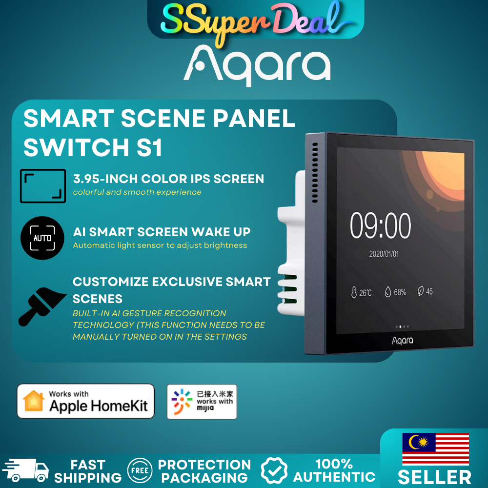 Aqara Smart Scene Panel Switch S1 3.95 inch Touch Screen APP Siri Voice