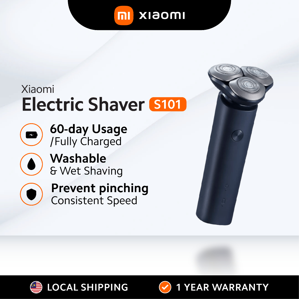 Xiaomi Electric Shaver S101 | 360 Degree | 3 Cutter | 60 Days Battery ...