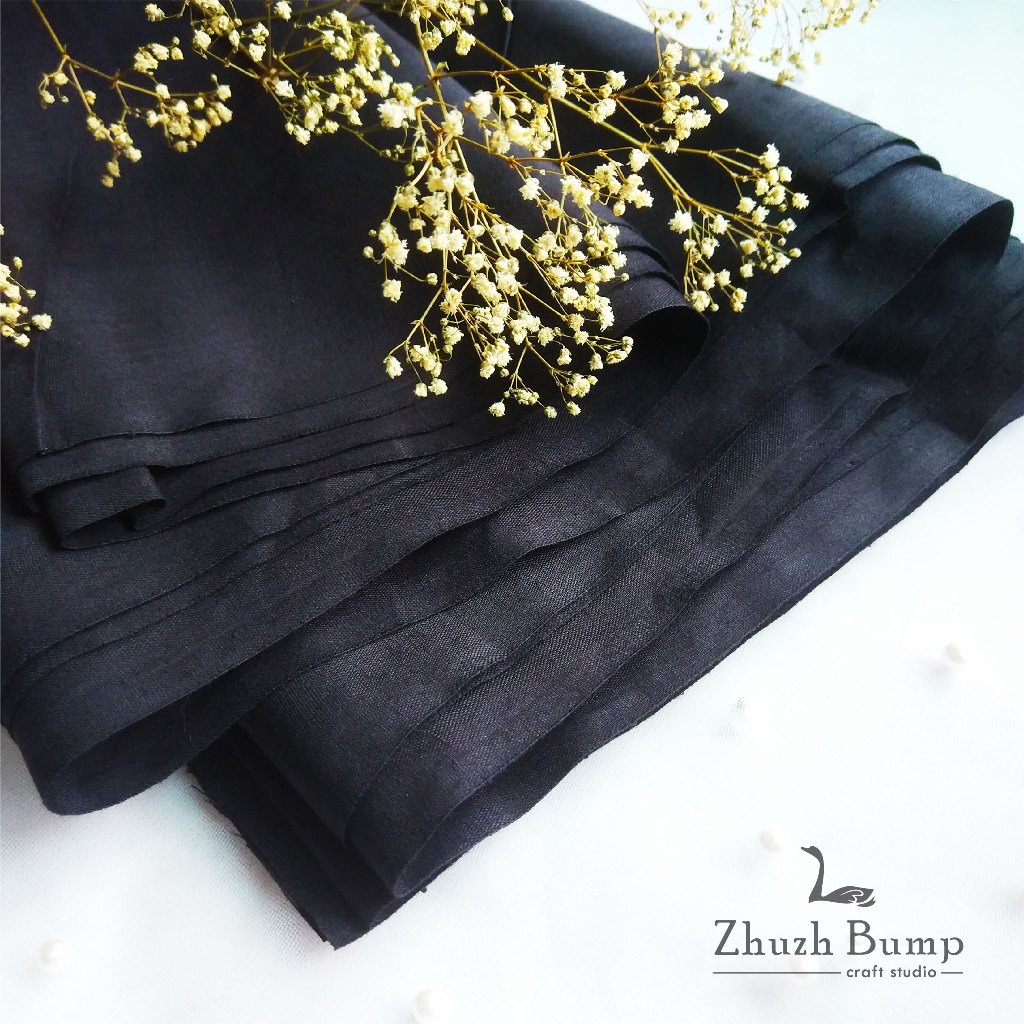 Plain Black Cotton Fabric Cloth 36 inch | Kain Kapas Hitam (by yard/by ...