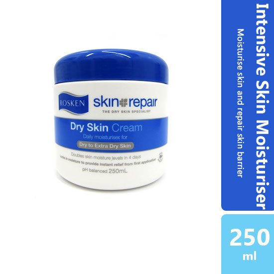 Rosken Dry Skin Cream 250ml (Dry skin/Skin repair/Eczema/Psoriasis ...