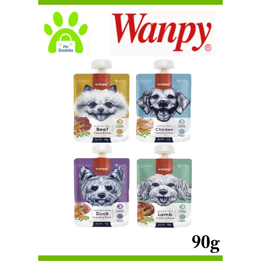 Wanpy Tasty Meat Paste Pouch 90g(DOG) | Shopee Malaysia