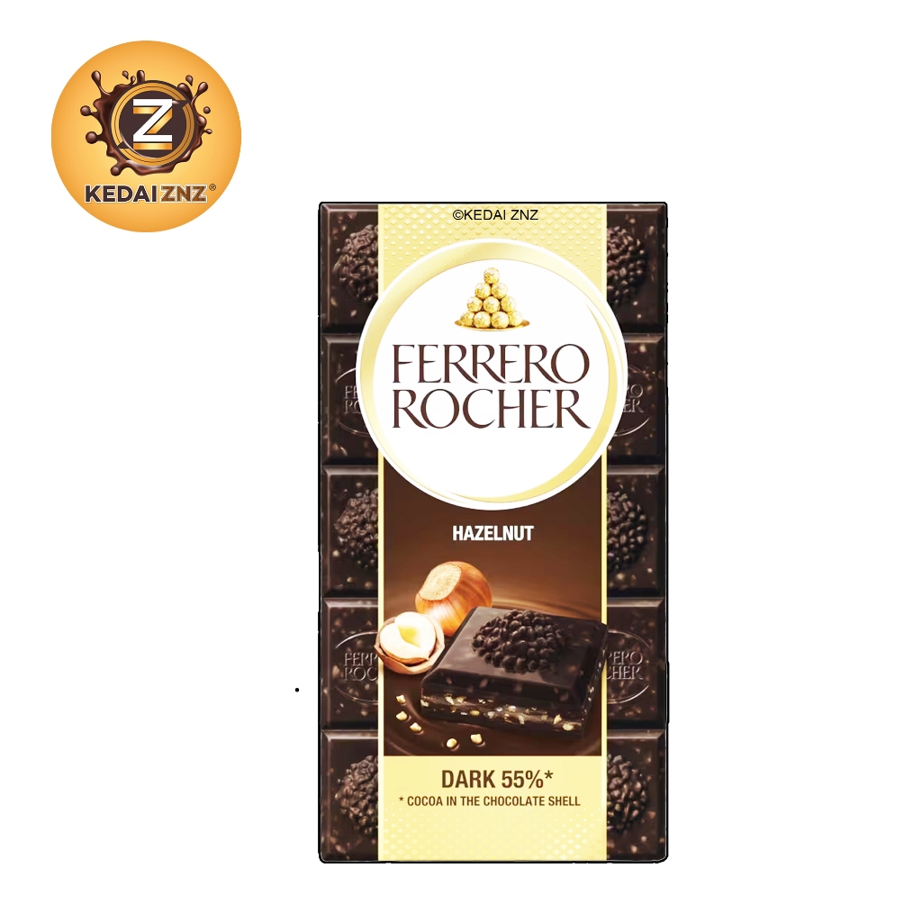 Chocolate FERRERO ROCHER Dark Hazelnut Chocolate Bar 90g Coklat ...
